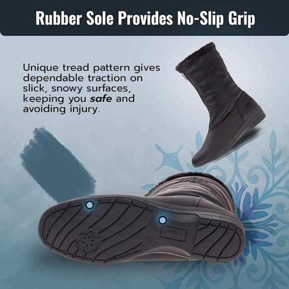 NIB Totes Black Women's Nicole Waterproof Snow Boots Size 10 - Picture 10 of 10